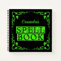 Green Goth Spell Book Personalized