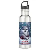 Christmas Wolf - Water Bottle