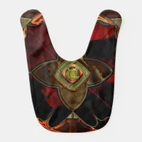 Autumn Elegance: The Floral Medallion Baby Bib