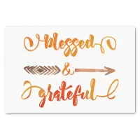 blessed and grateful thanksgiving tissue paper