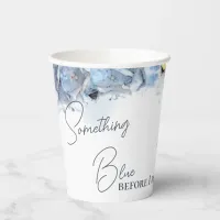 Something Blue Before I Do Hydrangea Bridal Shower Paper Cups