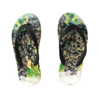 *~* Tuscany Grapes Vineyard Wine Kids Creative Kid's Flip Flops