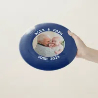 Navy and White Personalized Round Family Photo Wham-O Frisbee