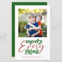 Budget Merry Everything Retro Christmas Photo