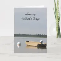 Boat on a Lake Fathers Day Card