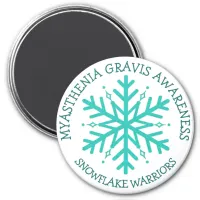 Myasthenia Gravis Snowflake Warrior Magnet