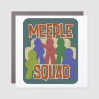 Meeple Squad Fun Boardgame Night Slogan Car Magnet