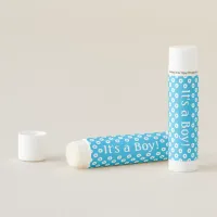 Cheery Blue Polka Dot "It's a Boy!" Gender Reveal Lip Balm