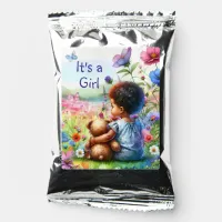 Baby Girl with Teddy Bear Baby Shower It's a Girl Coffee Drink Mix