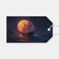 Voyage Under a Radiant Moonlit Sky Gift Tags