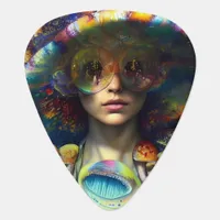 Mushroom Visions Retro Style  Guitar Pick