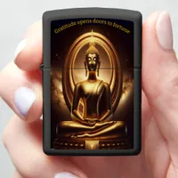 Golden Buddha in serene meditation Zippo Lighter