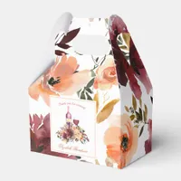 Bordo Peach Fuzz Wine themed Bachelorette Party Favor Boxes