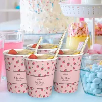 Baby Shower Berry Sweet Vintage Fruit Strawberry Paper Cups