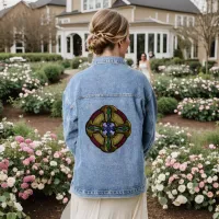 Ornate Medallion: The Cross of Elements Denim Jacket