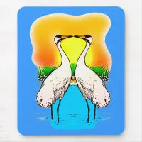 Whooping Cranes in Love Mouse Pad