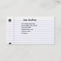 Notecard Business Card