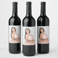 Quinceanera Dress Photo Wine Label