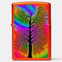 [Tree of Life] v2 Colorful Rainbow Tie-Dye  Zippo Lighter