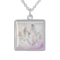 *~* Intention Amethyst Crystal Healing Energy Sterling Silver Necklace