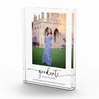 Modern Elegant Script Graduation Photo