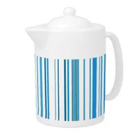 Blue Beach Color Stripes Teapot