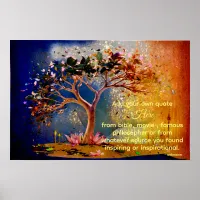 *~* Glitter Tree Artsy Ethereal DIY Quote AP81 Poster