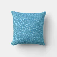 Swimming Pool Cool Blue Water Ripples Throw Pillow