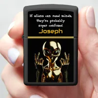 Golden Alien at Area 51 Zippo Lighter