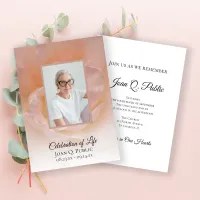 Pale Pink Rose Flower Celebration of Life Invitation