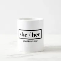 She Her Framed  Coffee Mug