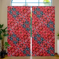 Berry Bonanza tiled fresh mixed Berries Blackout Curtains