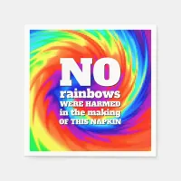 Funny TieDye No Rainbows Were Harmed ... Napkins