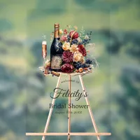 Gold, Navy & Burgundy Wine Tasting Bridal Shower Acrylic Sign