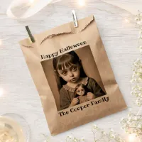 Creepy Child Holding Doll Halloween Party Favor Bag