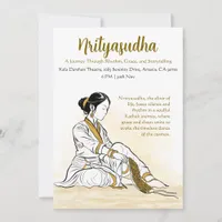 Elegant Minimalist Kathak Dance Program Invitation