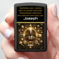 Golden Figure: Spirit of Coding Mastery Zippo Lighter