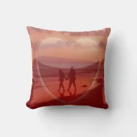 Couple on the Beach Valentine Pillow