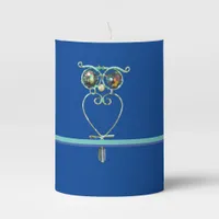 Candle - Three Owls on Perch