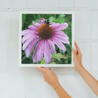Bumblebee on Eastern Purple Coneflower Faux Canvas Print