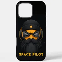 Angry Space Pilot Black iPhone 16 Pro Max Case