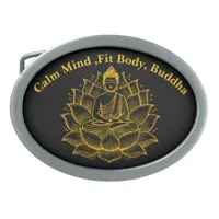 Buddha on Lotus Flower Belt Buckle