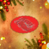 Merry Christmas - Vintage Style Black on Red | Paper Coaster