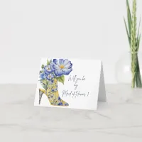 "Will You Be My Maid of Honor?"Folded Bridal Party Card