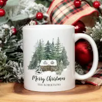 Rustic Christmas Woodland Cabin Coffee Mug