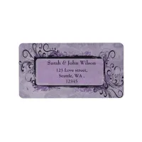 Purple Rustic Vintage Wedding Label