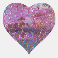 Colorful Dot Abstract Heart Sticker