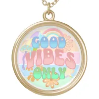 Good Vibes Only | Retro Vintage  Gold Plated Necklace