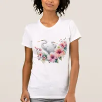 Tropical egret coastal bird T-Shirt