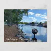 McHenry, Illinois | The Fox River Walkway Postcard